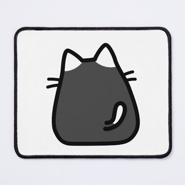 Item preview, Grey and White Cute Cat from the Back Doodle | White Spots Cute Cat Doodle  designed and sold by RiciPaneto.