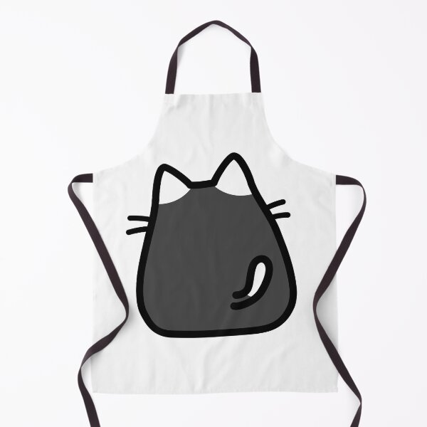 Item preview, Grey and White Cute Cat from the Back Doodle | White Spots Cute Cat Doodle designed and sold by RiciPaneto.