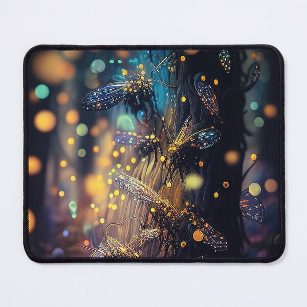 Item preview, Magical glowing neon fairy fireflies in alien forest designed and sold by RK - Shop.