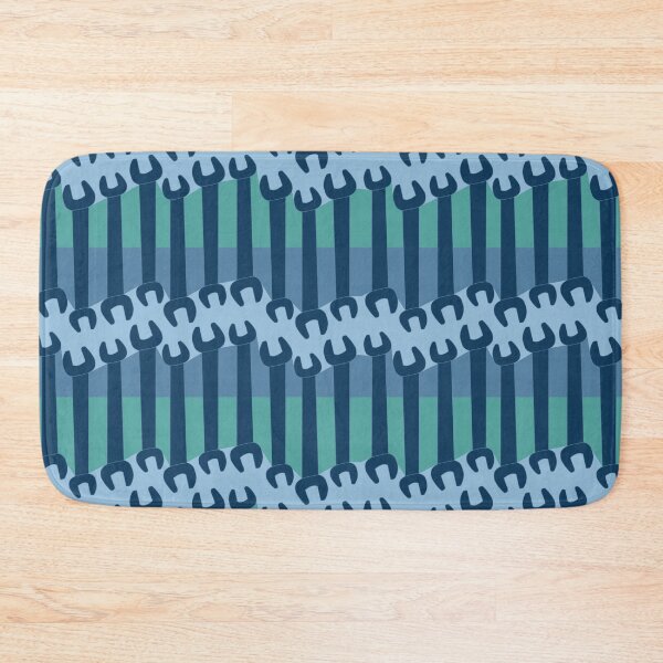 Item preview, Vertical Wrench Pattern Blue designed and sold by BartholGraphics.