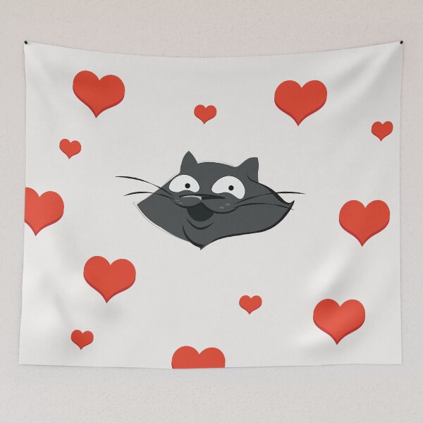 Item preview, Hand-drawn Digital Art. Fun Cat' Story. Valentine’s Day designed and sold by DigiPicStock.