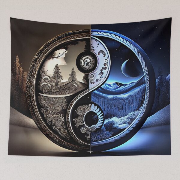 Item preview, Dark Mountain Yin Yang designed and sold by OccultDreams.