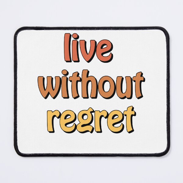 Item preview, Live Without Regret | Inspiring & Uplifting Motivational Design designed and sold by SimpliText.