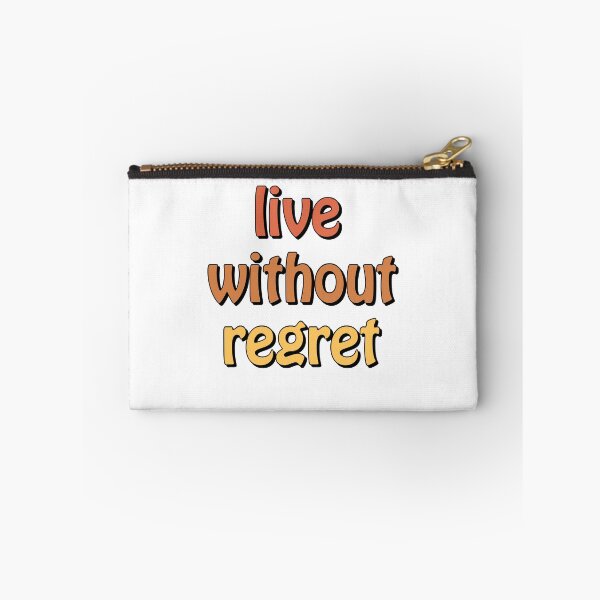 Item preview, Live Without Regret | Inspiring & Uplifting Motivational Design designed and sold by SimpliText.