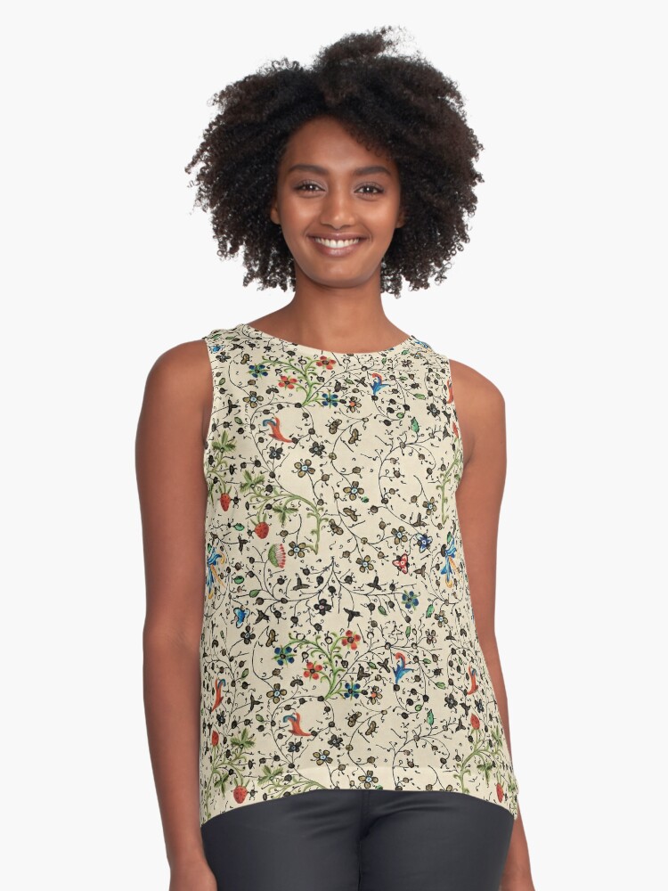 Sleeveless Top, Medieval floral pattern – State Library Victoria designed and sold by StateLibraryVic