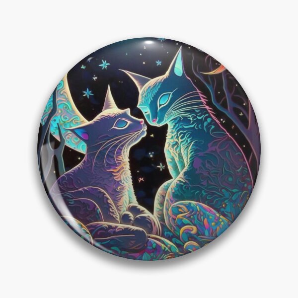 Item preview, Ornate Iridescent Love - Cuddled Up Cats designed and sold by danielstirling.