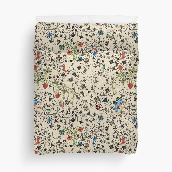 Medieval floral pattern – State Library Victoria Duvet Cover