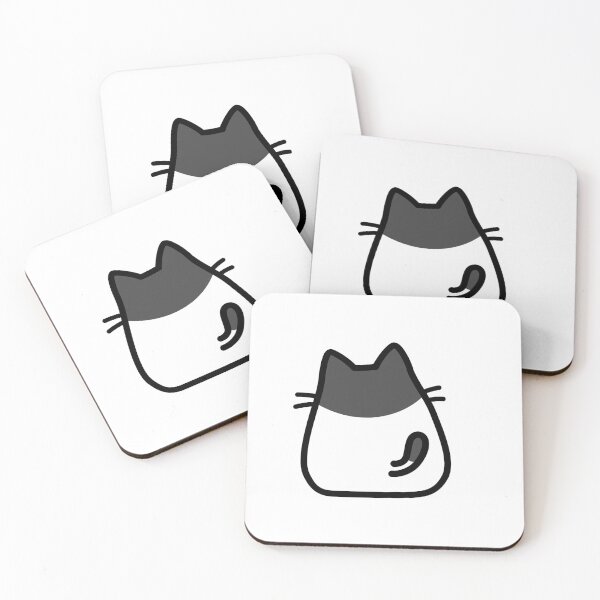 Item preview, Grey and White Cute Cat from the Back Doodle, Grey Spots Cute Cat Doodle  designed and sold by RiciPaneto.