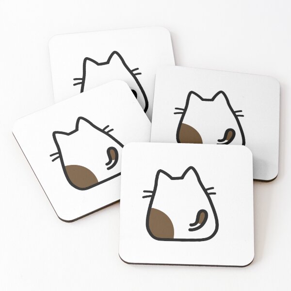 Item preview, Brown and White Cute Cat from the Back Doodle | Brown Spots Cute Cat Doodle  designed and sold by RiciPaneto.