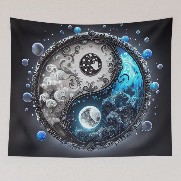 Item preview, Ocean Wave Yin Yang designed and sold by OccultDreams.