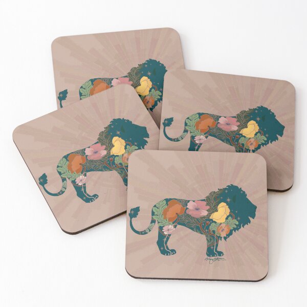Item preview, Ariel Lion in Teal and Blush designed and sold by MeganSteer.