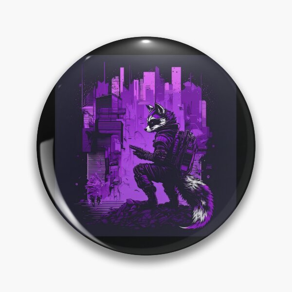 Item preview, Cyberpunk Raccoon designed and sold by Raccoonidae.