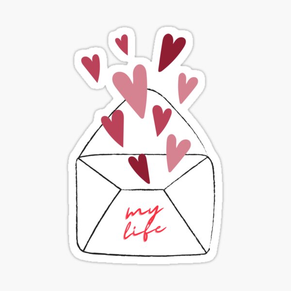 Envelope Heart Stickers for Sale