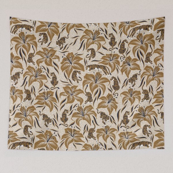 Item preview, Tigers & Tiger Lilies – Neutral designed and sold by Cat Coquillette.