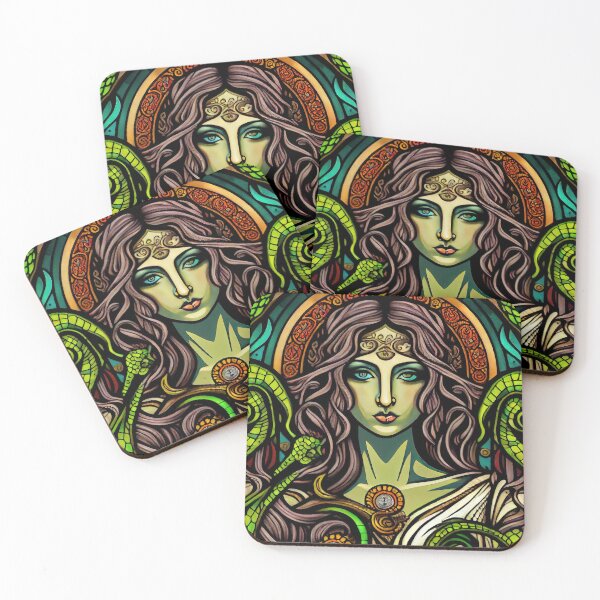 Item preview, Green Medusa designed and sold by OccultDreams.