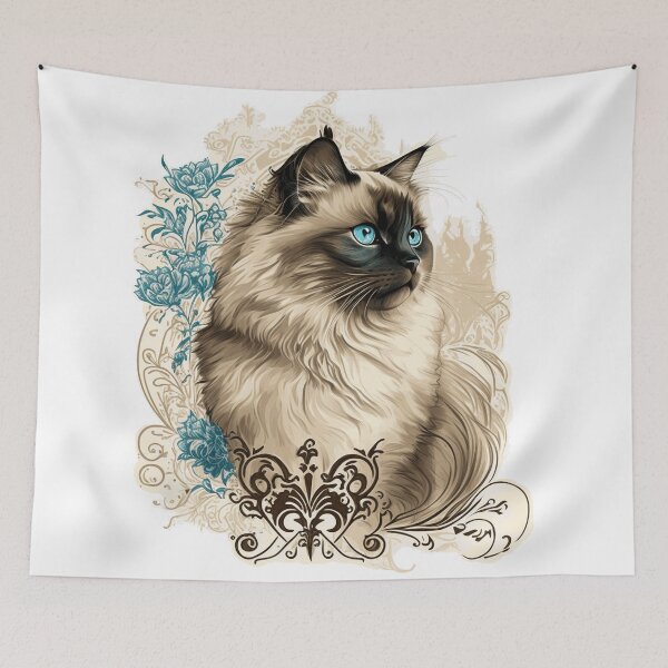 Item preview, Birman Cat Portrait designed and sold by faithsdesign.