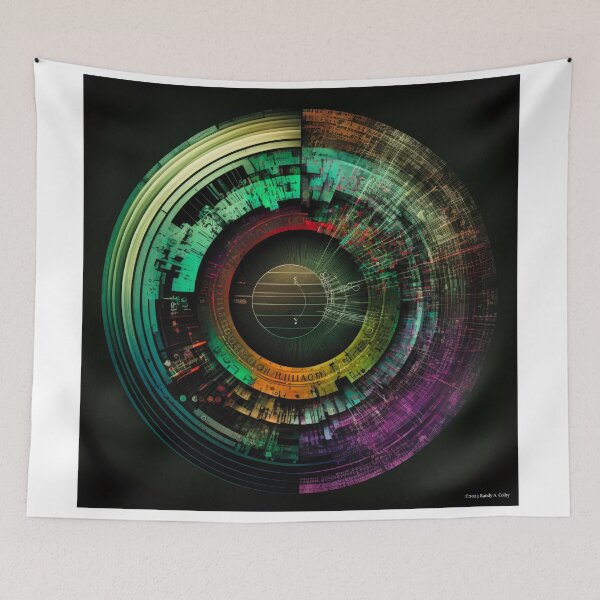 Item preview, Circumference 0045, The psychedelic vibes of "Circumference" art are perfect for T-shirts, posters, and other merchandise designed and sold by randycolby.