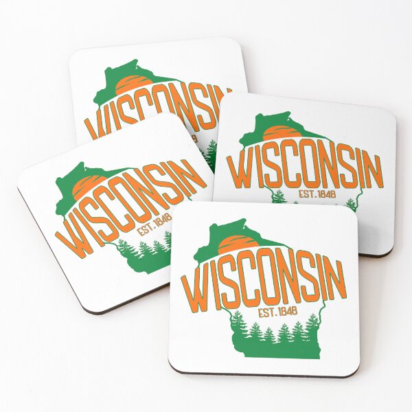 Item preview, Wisconsin State Map Outline and Sunset Vintage for Wi Fans designed and sold by Dexter Freeman.