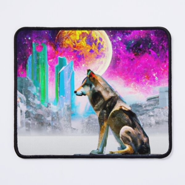 Item preview, Cosmic matte art wolf. cosmic wolf. galaxy wolf. designed and sold by Doggymadness.