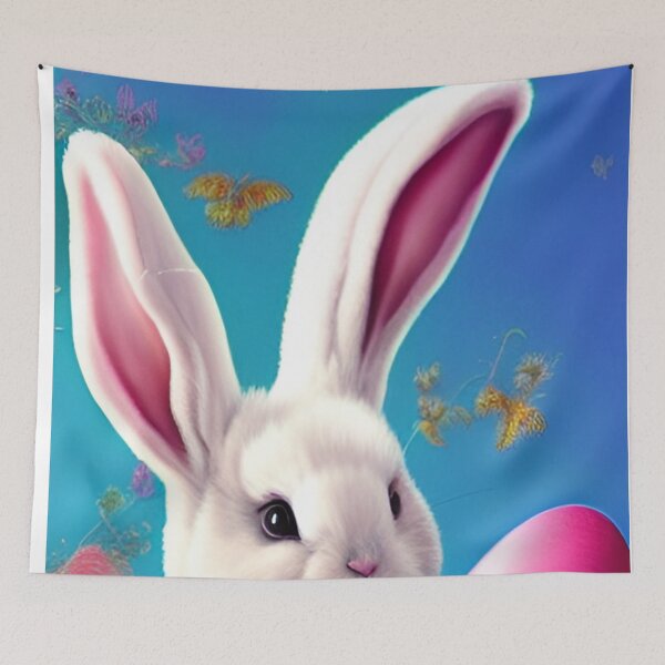 Item preview, Colorful Festive Easter Eggs Easter Bunny Spring Flowers Version 14 designed and sold by DreamingAwake1.