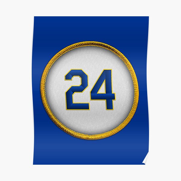 Blue Number 24 Poster for Sale by sport-blue