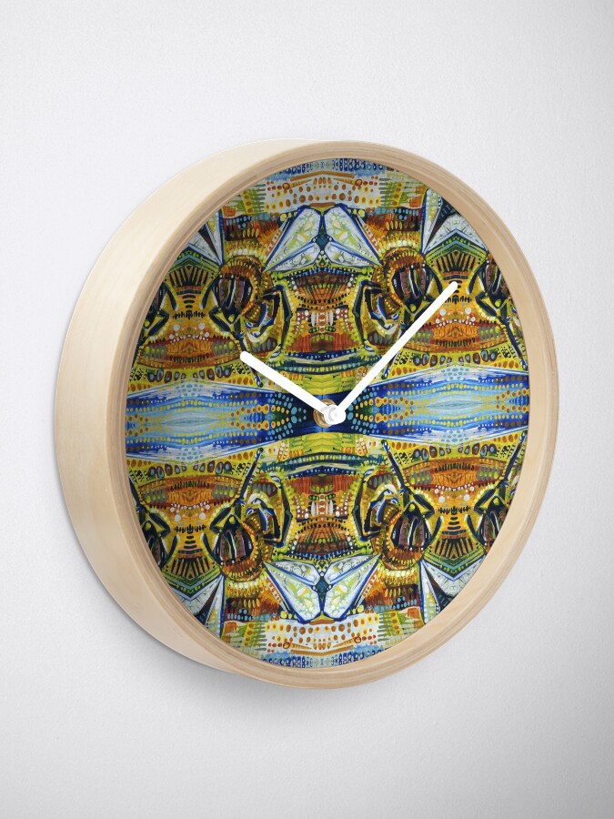 Alternate view of Western Honey Bee Painting - 2017 Clock