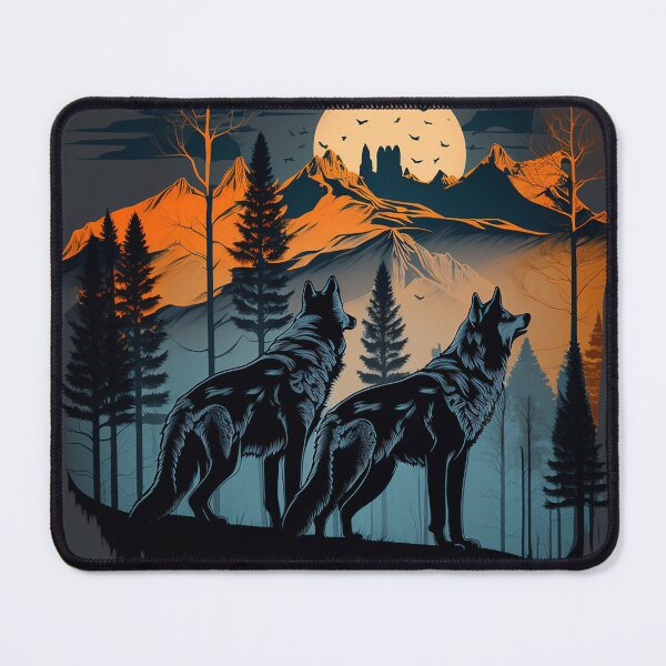 Item preview, Wolves and mountains designed and sold by Maryberry96.