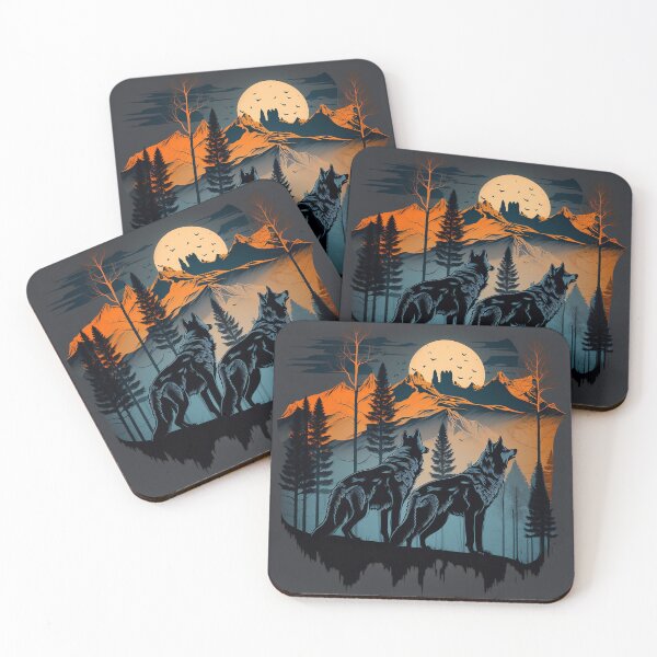 Item preview, Wolves and mountains designed and sold by Maryberry96.