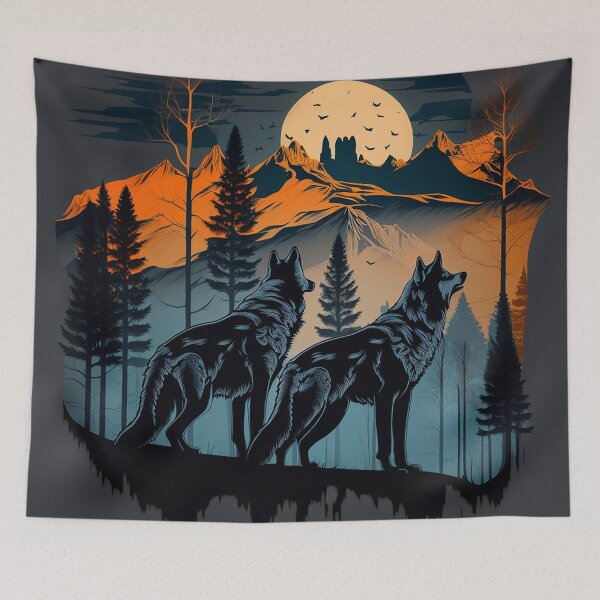 Item preview, Wolves and mountains designed and sold by Maryberry96.