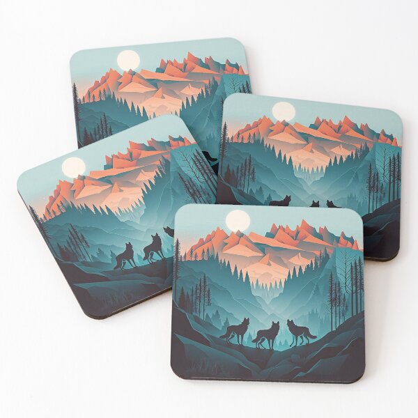 Item preview, Wolves and mountains designed and sold by Maryberry96.