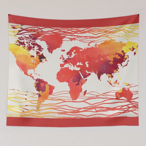 Item preview, World Map Watercolor Silhouette  designed and sold by Irina Sztukowski.