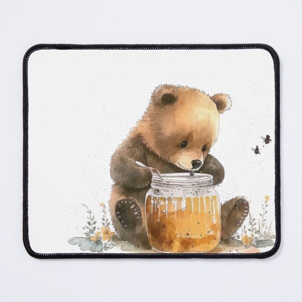 Item preview, Adorable cub eating honey designed and sold by IKrakenArts.