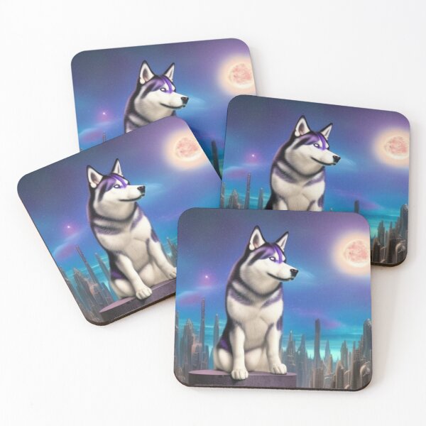 Aperçu de l'œuvre Un Cosmic Husky était assis dans l'espace. Cosmic Husky. Maman Husky. Galaxie husky. créée et vendue par Doggymadness.