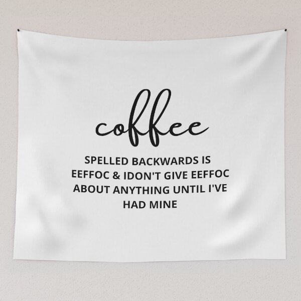 Item preview, coffee spelled backwards is eeffoc cats drink coffee, designed and sold by SAABDERRAHIM.