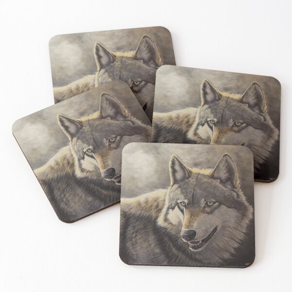Item preview, Handsome Fella-Gray Wolf designed and sold by sarahwildart.