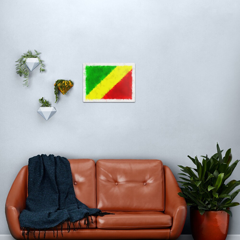 Republic Of Congo (Brazzaville) Flag Reworked No. 66, Series 5 Metal Print