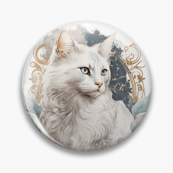 Item preview, Turkish Angora Cat Portrait designed and sold by faithsdesign.