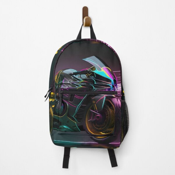 Item preview, Futuristic Cyberpunk Neon Colorful Superbike designed and sold by beluxe.