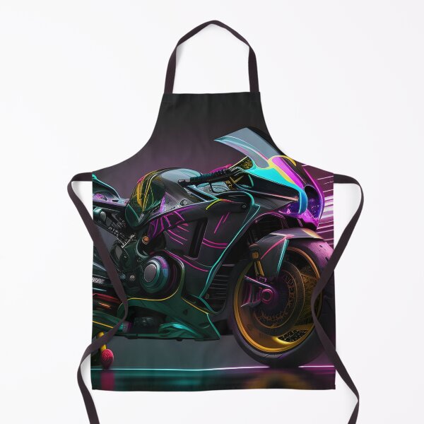 Item preview, Futuristic Cyberpunk Neon Colorful Superbike designed and sold by beluxe.