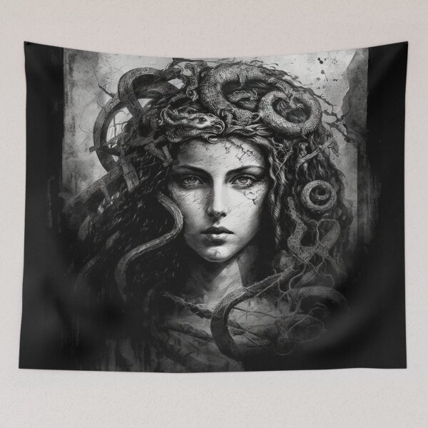 Item preview, Medusa Illustration designed and sold by OccultDreams.