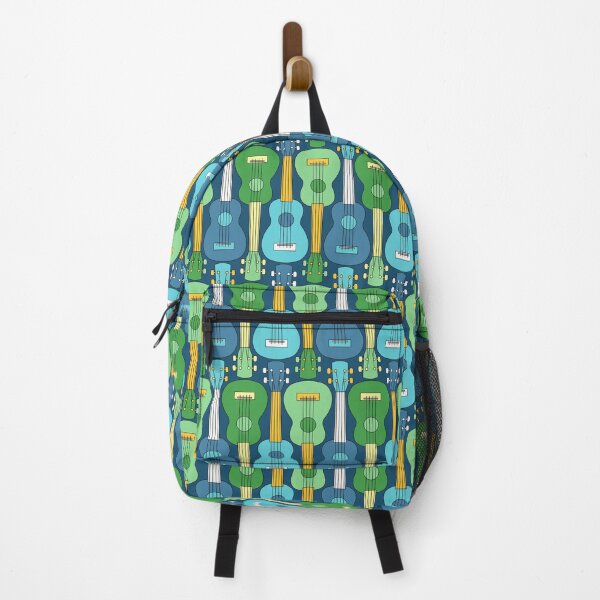 Item preview, Vertical Ukulele Pattern in Blue and Green designed and sold by BartholGraphics.