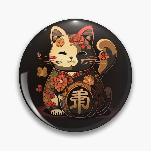 Item preview, Maneki neko cat of luck and fortune black designed and sold by Quiki.