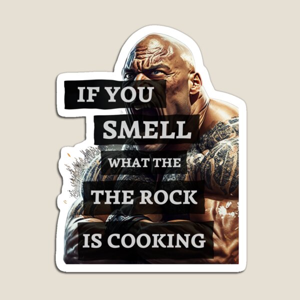 Dwayne The Rock Johnson Eyebrow Raise Magnet for Sale by Shrek46