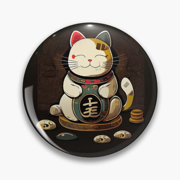 Item preview, Maneki neko cat of luck and fortune black designed and sold by Quiki.
