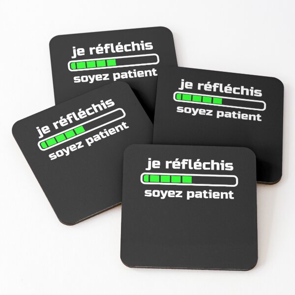 Aperçu de l'œuvre je réfléchis soyez patient humour créée et vendue par la-petite-folie.