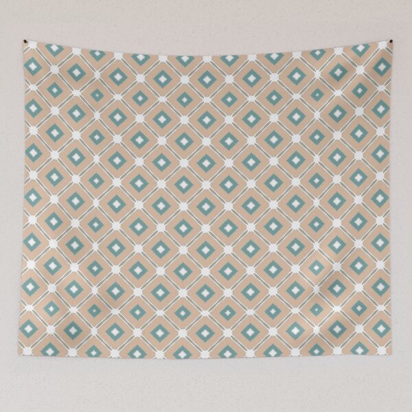 Item preview, Resort Collection Tan and Cyan Cross Design designed and sold by fairy-taler.