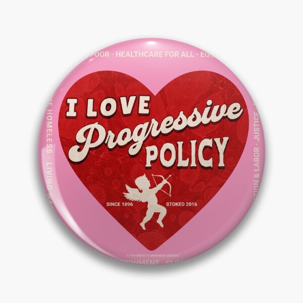 Aperçu de l'œuvre PMD00407 Conceptions du mouvement progressiste J'adore les objectifs de progrès de la politique progressiste pour les partisans progressistes de Bernie Sanders créée et vendue par ProgressiveLeft.
