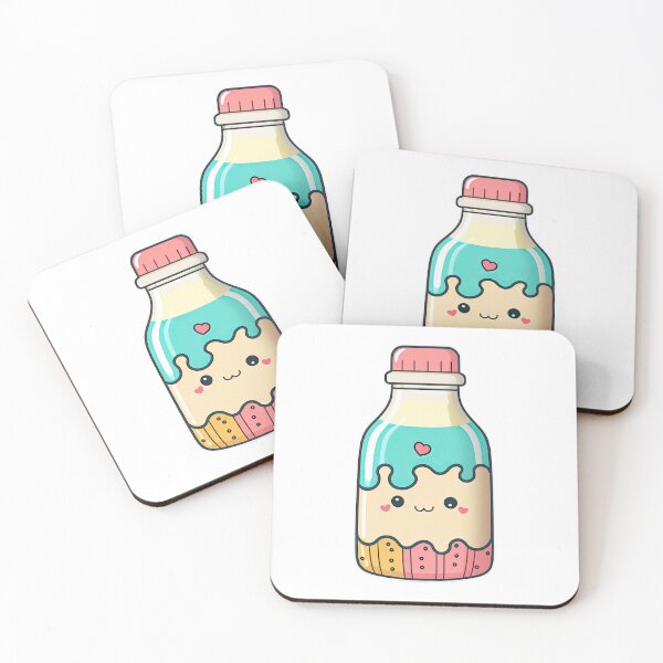Item preview, Cute Milk Bottle Dairy Free For Milk Tea and Milkshake Delicious Strawberry and Vanilla Chocolate Flavors designed and sold by ultra-cute.