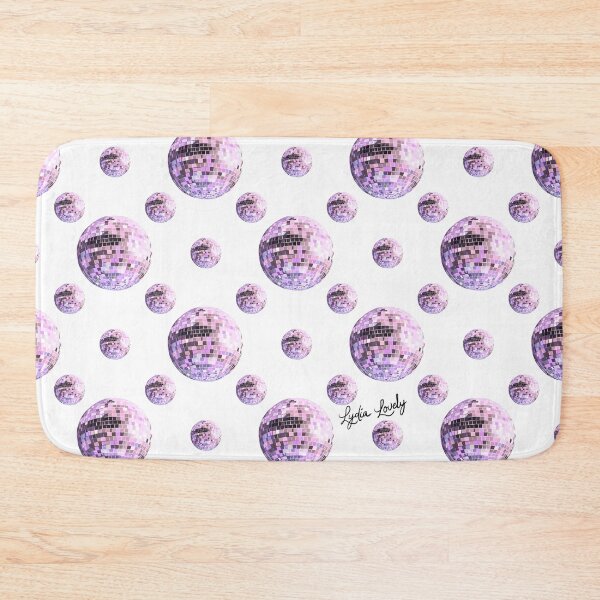 Item preview, Disco ball pattern pastel pink- white background designed and sold by Studio Lydia  Lovely.
