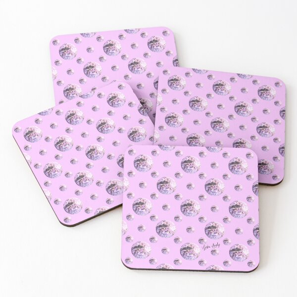 Item preview, Disco ball pattern pastel pink- purple background designed and sold by Studio Lydia  Lovely.